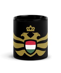 Hungary Shield <br> Gold Eagle Black Ceramic Mug