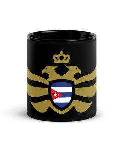 Cuba Shield <br> Gold Eagle Black Ceramic Mug