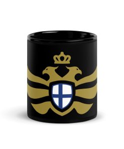 Finland Shield <br> Gold Eagle Black Ceramic Mug