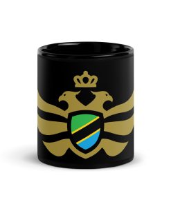 Tanzania Shield <br> Gold Eagle Black Ceramic Mug
