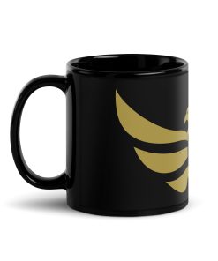 Alternative view of Scotland Shield <br> Gold Eagle Black Ceramic Mug