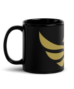 Alternative view of Donetsk Shield <br> Gold Eagle Black Ceramic Mug