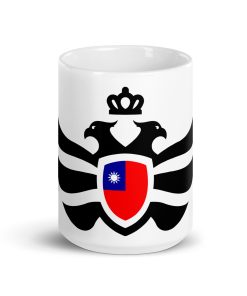 Taiwan Shield <br> Black Eagle <br> White Ceramic Mug
