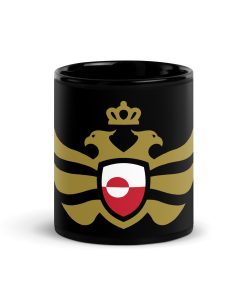 Greenland Shield <br> Gold Eagle <br> Black Ceramic Mug