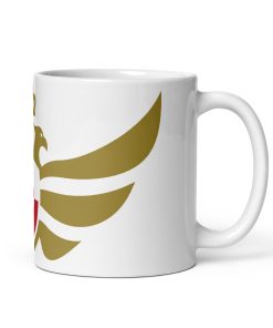 Alternative view of Greece Shield <br> Gold Eagle <br> White Ceramic Mug