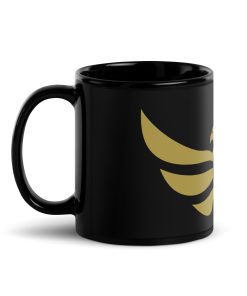 Alternative view of Armenia Shield <br> Gold Eagle Black Ceramic Mug