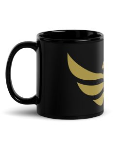 Alternative view of Pakistan Shield <br> Gold Eagle Black Ceramic Mug