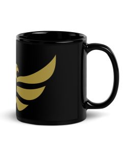 Pakistan Shield <br> Gold Eagle Black Ceramic Mug