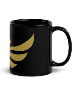 Thailand Shield <br> Gold Eagle Black Ceramic Mug